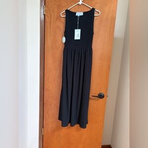 Hill House Home Cosima Black Sleeveless Dress NWT size XS